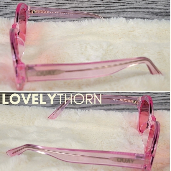 QUAY // ltd ed kylie jenner collab retro-chic pink crystal frame pink lenses main image 13